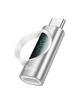 Adapter USB C do USB C Hoco 5A 100W z wyświetlaczem UA32 srebrny