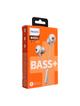 Słuchawki przewodowe dokanałowe jack 3,5mm PHILIPS SHE4305WT białe