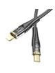 Kabel USB C do Lightning Hoco PD 27W 1,2 m U121 czarny transparentny
