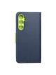 Kabura do SAMSUNG S24 FE Fancy Book granatowo limonkowy