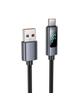 Kabel USB A do USB C Hoco 5A z wyświetlaczem 1 m X112 czarny