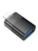 Adapter OTG Lightning do USB A Hoco UA36 czarny transparentny