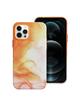 Futerał LEATHER MAG COVER kompatybilny z MagSafe do IPHONE 12 Pro orange splash