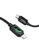 Kabel USB C do Lightning Hoco PD 30W 1,2 m z LCD U146 czarny