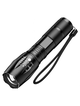 Latarka LED z teleskopowym zoom-em czarna