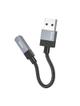 Adapter AUX USB A (męski) do Jack 3,5 mm (żeński) Hoco UPA32D czarny