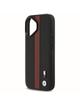 BMW futerał do IPHONE 17 kompatybilny z MagSafe BMHMP17S25PCPSKR (PU Perfotated Stripe Logo) red