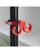 Hak uchwyt na zakupy podwójny do roweru / hulajnogi aluminiowy FS366 czerwony