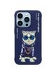 NIMMY futerał GLASSES COOL CAT do IPHONE 15 Pro niebieski