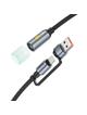 Kabel USB A / USB C do LED light Hoco 0,3 m UA38C czarny