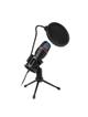 ART mikrofon pojemnościowy z membraną stojący podświetlany tripod AC-02 czarny