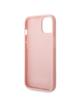 GUESS futerał do IPHONE 14 Plus GUHCP14MHGGSHP (Glitter Flakes Script Metal Logo) różowy