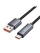 Kabel USB A do USB C Hoco 5A z wyświetlaczem 1 m X112 czarny
