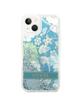 GUESS futerał do IPHONE 13 / 14 / 15 GUHCP14SLFLSN (Flower Liquid Glitter) zielony