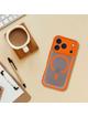 Futerał do iPhone 14 PRO Full Matte Mag Cover zgodny z MagSafe pomarańczowy