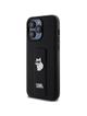 KARL LAGERFELD futerał do IPHONE 13 Pro Max KLHCP13XGSACHPK (Gripstand Saffiano choupette PIN) czarny