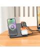Ładowarka indukcyjna Hoco 3w1 15W kompatybilna z Apple Watch CQ1 czarna