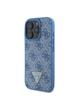 GUESS futerał do IPHONE 16 Pro GUHCP16LP4TDPB (PU Leather 4G Triangle Strass) niebieski