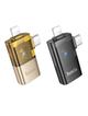 Adapter OTG 2w1 Lightning / USB C do USB A Hoco UA36E złoty