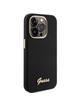 GUESS futerał do IPHONE 15 Pro GUHCP15LSMBSLK (Silicone Script Metal Logo & Frame) czarny