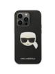 KARL LAGERFELD futerał do IPHONE 14 Pro KLHCP14LSAPKHK (Saffiano With Karl Head Patch) czarny