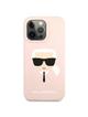 KARL LAGERFELD futerał do IPHONE 13 Pro KLHCP13LSLKHLP (Silicone K. Head) rózowy