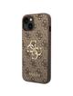 GUESS futerał do IPHONE 13 / 14 / 15 GUHCP14S4GMGBR (4G Big Metal Logo) brązowy