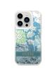 GUESS futerał do IPHONE 14 Pro GUHCP14LLFLSN (Liqide Glitter Flower) zielony