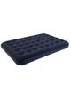 Dmuchany materac turystyczny dwuosobowy z welurowym wykończeniem + pompka 67002 niebieski