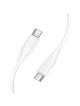 Kabel USB C do USB C Hoco 3A 60W silikonowy 1 m X124 biały