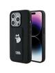 KARL LAGERFELD futerał do IPHONE 14 Pro Max KLHCP14XGSACHPK (Gripstand Saffiano choupette PIN) czarny