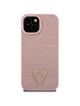 GUESS futerał do IPHONE 13 / 14 / 15 GUHCP15SPCRTHCP (Croco Triangle Metal Logo) różowy