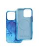 Futerał LEATHER MAG COVER kompatybilny z MagSafe do IPHONE 13 Pro blue splash
