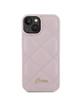 GUESS futerał do IPHONE 13 / 14 / 15 GUHCP15SPSQSQSP (Quilted Metal Logo) różowy