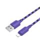 Kabel USB A do Lightning Hoco 2,4A 1 m X116 gradient fioletowy