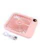 Wentylator / wiatrak biurkowy z regulowaną podstawką W30 różowy