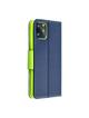 Kabura do SAMSUNG A36 Fancy Book granatowo limonkowy