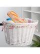 Koszrowerowy  z wikliny  z materiałową wyściółką FSBKT-037-1 biały