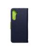 Kabura FANCY Book do SAMSUNG S23 FE granatowo limonkowy