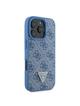 GUESS futerał do IPHONE 16 Pro Max GUHCP16XP4TDPB (PU Leather 4G Triangle Strass) niebieski