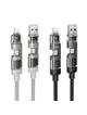 Kabel 4w1 USB A/C do USB C/Lightning Hoco 240W 1,2 m U151 czarny