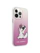 Oryginalne Etui KARL LAGERFELD Hardcase KLHCP14LCFNRCPI do iPhone 14 PRO (Choupette Eat / różowy)