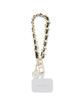 GUESS hand strap GUOUCHSAMC4K (Saffiano Chain Strap 4G Charm) czarny