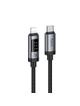 Kabel USB C do Lightning Hoco PD 27W 1,2 m z wyświetlaczem U148 czarny