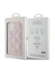 GUESS futerał do IPHONE 13 / 14 / 15 GUHCP15SPSQSQSP (Quilted Metal Logo) różowy
