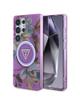 GUESS futerał do SAMSUNG S25 Ultra GUHMS25LHFLPEDU (Magnetic IML Metal Glitter Flowers Triangle) fioletowy