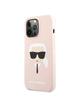 KARL LAGERFELD futerał do IPHONE 13 Pro KLHCP13LSLKHLP (Silicone K. Head) rózowy