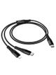 Kabel 2w1 USB C do USB C+Lightnig Hoco 1 m X123 czarny