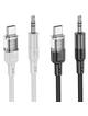 Kabel AUX Jack 3,5 mm do USB C Hoco 1,2 m UPA27 czarny