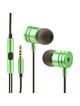 Słuchawki przewodowe Jack 3,5 mm z mikrofonem MI metal box limonka